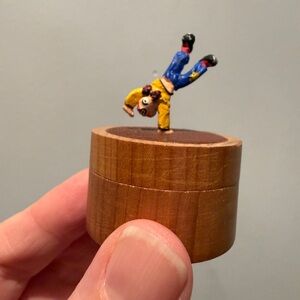 Handmade and colorful clown ring/trinket box